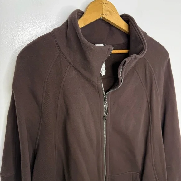 LULULEMON Espresso Scuba Oversized Funnel Neck Full Zip Sweatshirt - Picture 3 of 6